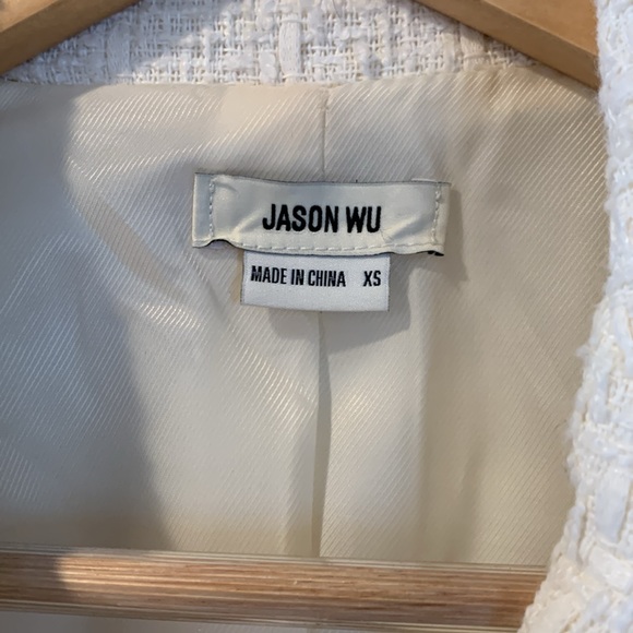 Jason Wu Double Breasted Tweed Cream Blazer XS - Picture 2 of 4